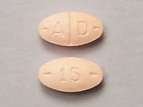 adderall 15 mg (orange AD 30 pill)